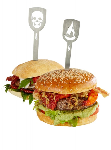 Hamburger-Spieße Torro Totenkopf 2Stk.