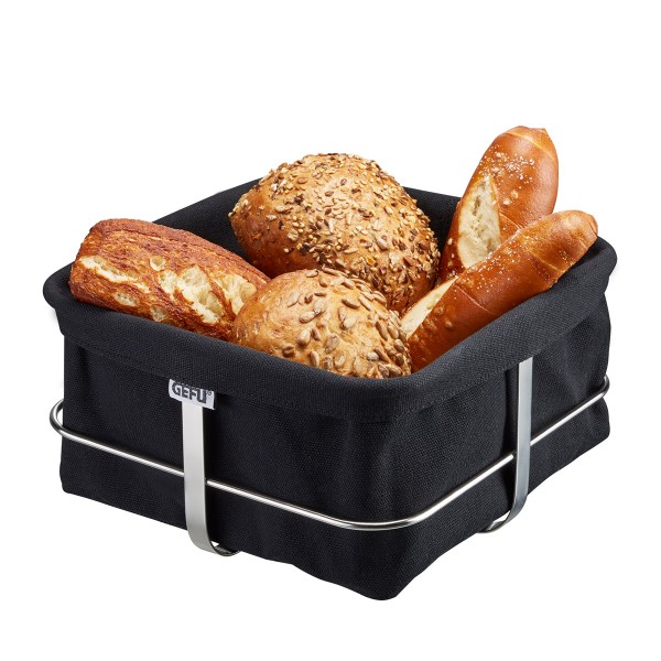 Brotkorb, eckig schwarz, BRUNCH
