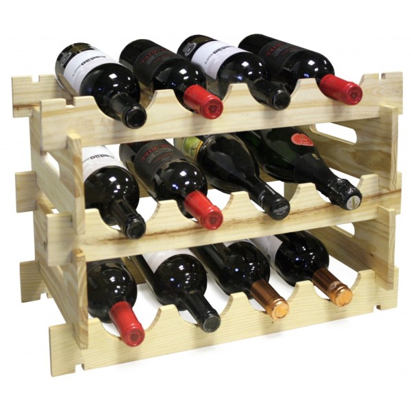Weinrack aus Holz, für 12Flaschen