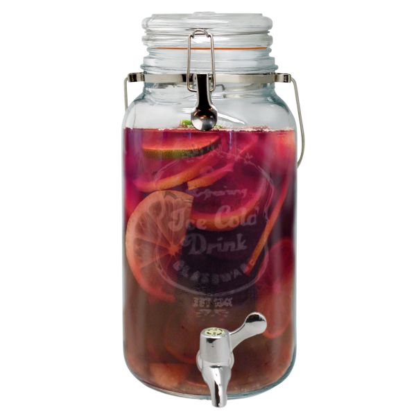 Getränkespender aus Glas 4 Liter