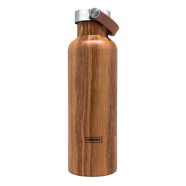 Thermosflasche 750ml, doppelw. SPORT WOOD - AUSLAUFARTIKEL