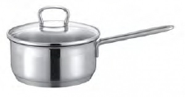 Edelstahlpfanne mit Stiel / inkl. Deckel, 1 Liter-Copy
