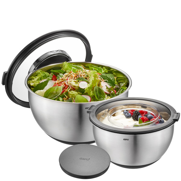 Schüssel-Set mit Spritzschutzdeckel MUOV
