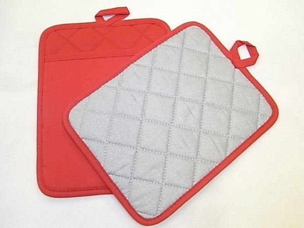 Topflappen rot - 2er Set